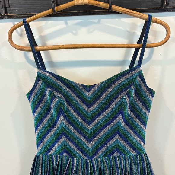 Dress the Population Kathy Metallic Sparkle Tiered Party Dress Size XS - Picture 3 of 7